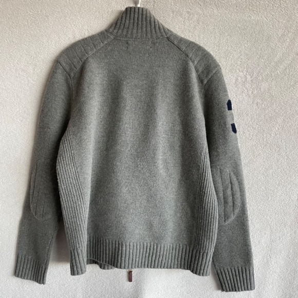 Vintage Polo Ralph Lauren Big Pony Zip-Up Sweater with Elbow Patches - Picture 3 of 10